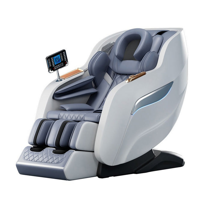 WANKO Serene Zero Gravity Full Body White Massage Chair, Foot Rollers and Heat Massage